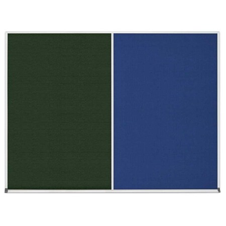 United Visual Products Triple Door Radius Corkboard, 96"x48", Sat, UV7006RC-SATIN-DRKSPR UV7006RC-SATIN-DRKSPR